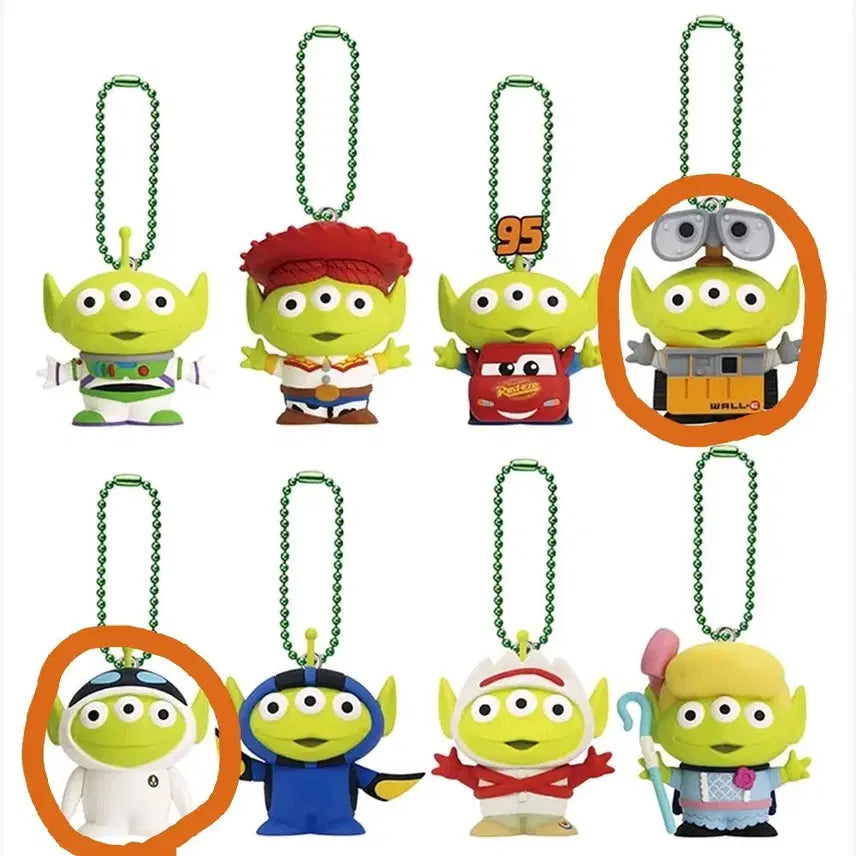 [BUNJANG] Toy Story Alien Costume Alin Figure Mascot Set 2 Capsule Gacha Wall-E Eve / 일괄) 토이스토리 코스튬 알린 피규어 마스코트 2탄 캡슐가챠 월E 이브