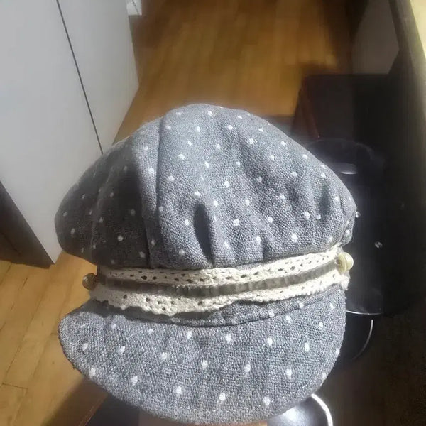 [BUNJANG] Polka Dot Bucket Hat with Lace Trim - Mori Girl Style / 땡땡이 모자 여성 빵모자 모리걸 모자