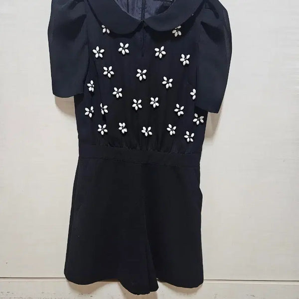 [BUNJANG] JILLSTUART Black Flower One-Piece Dress / 질바이질스튜어트 블랙 플라워 원피스