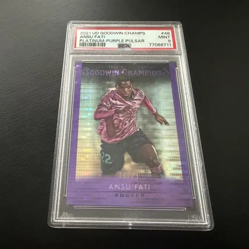 [BUNJANG] 2021 Upper Deck Goodwin Purple Pulsar #23 Ansu Fati PSA 9 / 2021 어퍼덱 굿윈 퍼플 펄사 23한정 안수파티 PSA9