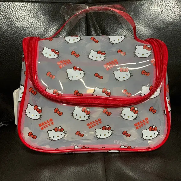 [BUNJANG] Hello Kitty Transparent Pouch Red / 헬로키티 투명 파우치 레드