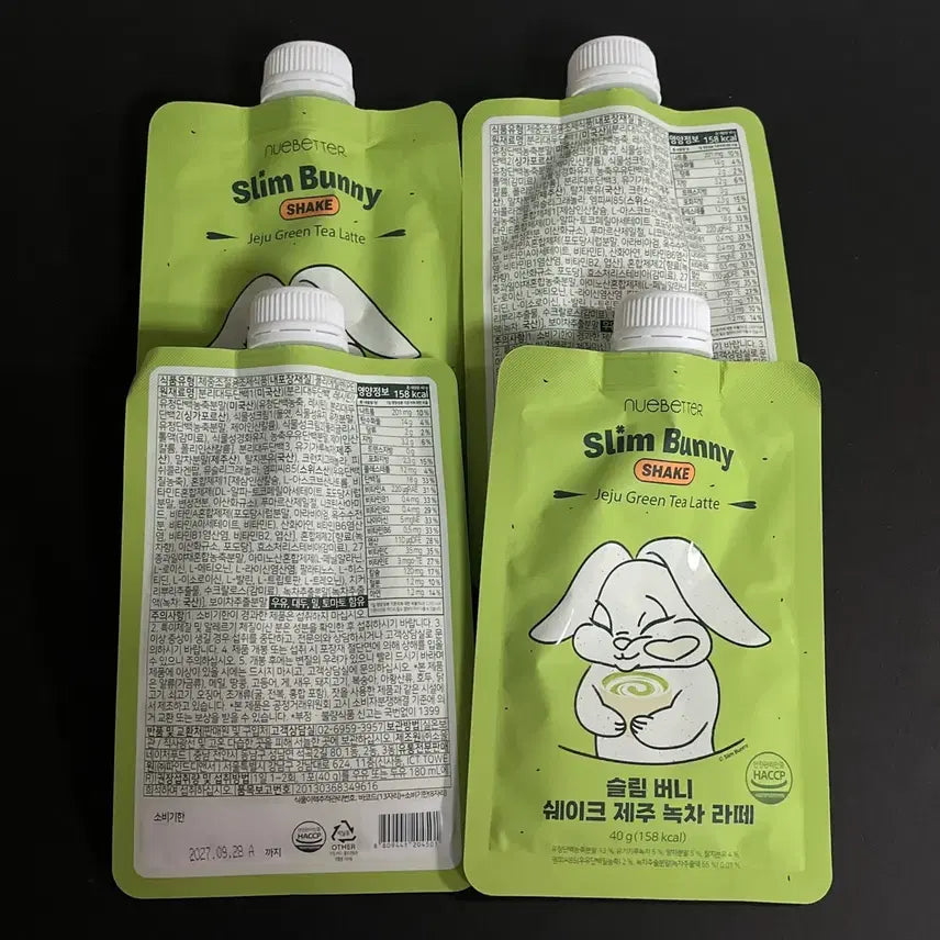 [BUNJANG] Newbetter Slim Bunny Shake Jeju Green Tea Latte Flavor 4 Pack Bundle Set / 뉴베러 슬림 버니 쉐이크 제주 녹차 라떼 맛 4개 일괄