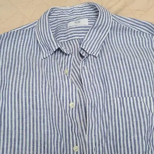 [BUNJANG] Uniqlo Striped Pattern Shirt XL / 깔끔한  스트라이프 패턴의 유니클로 셔츠