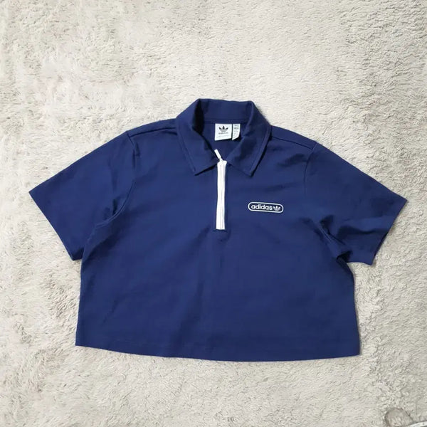 [BUNJANG] Adidas Cropped Collar T-Shirt / 아디다스 크롭 반팔 카라티 M  (40