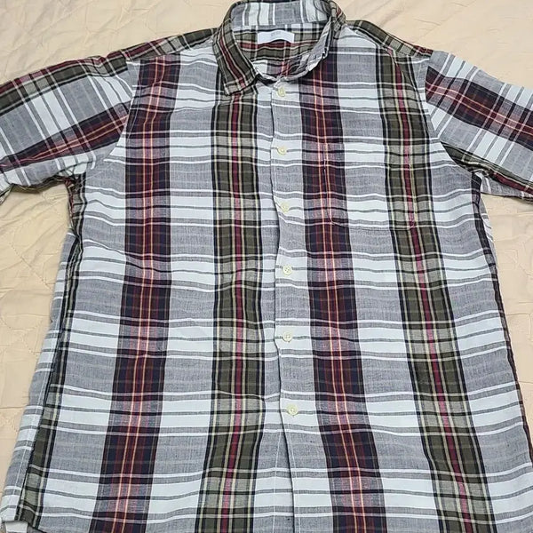 [BUNJANG] Uniqlo Checked Short-Sleeve Shirt / 깔끔한 체크 패턴의 유니클로 반팔 셔츠