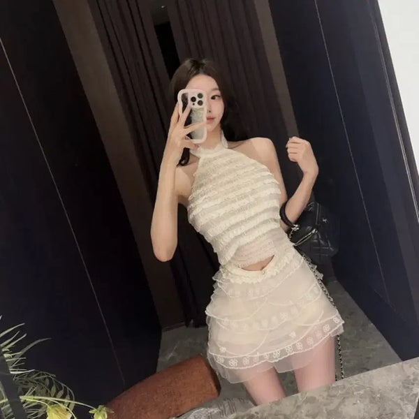 [BUNJANG] Rosedu Import Halterneck Set M / 새상픔) 로제드유 수입 홀터넥 세트 구매가 216000
