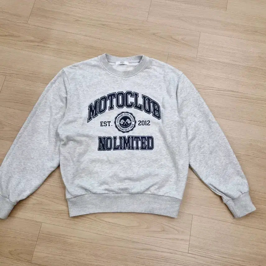 [BUNJANG] SPAO Melange Grey Lettering Sweatshirt / 스파오 맨투맨 티셔츠 90