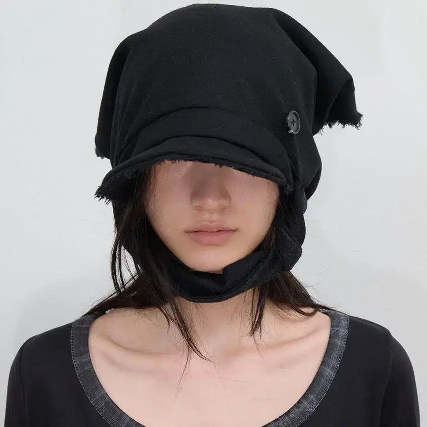 [BUNJANG] Ohos Scarf Veil Wool Cap / 오호스 Scarf Veil Wool Cap 모자