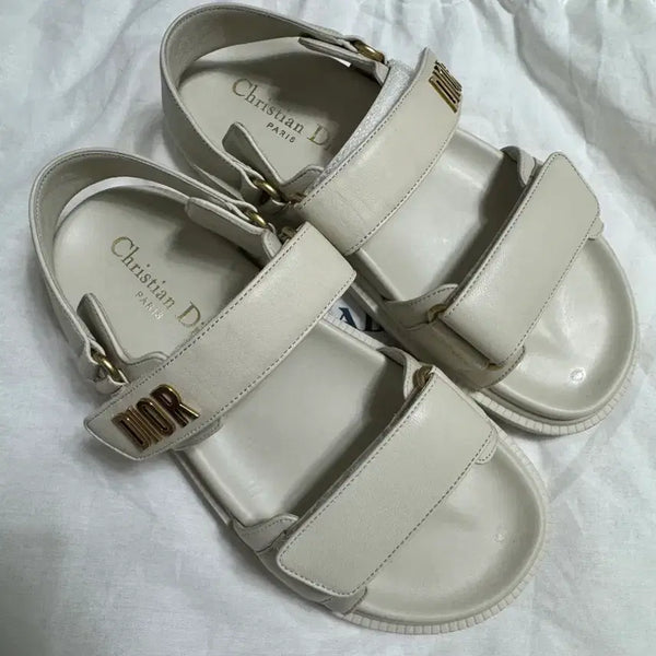 [BUNJANG] Dior Women's Sandals Ivory Size 36.5 / 디올 샌들 아이보리 36.5