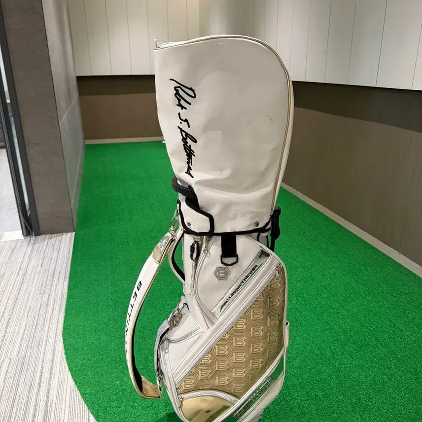[BUNJANG] Bettinardi Golf Caddy Bag White/Gold / Bettinardi 골프백 화이트/골드