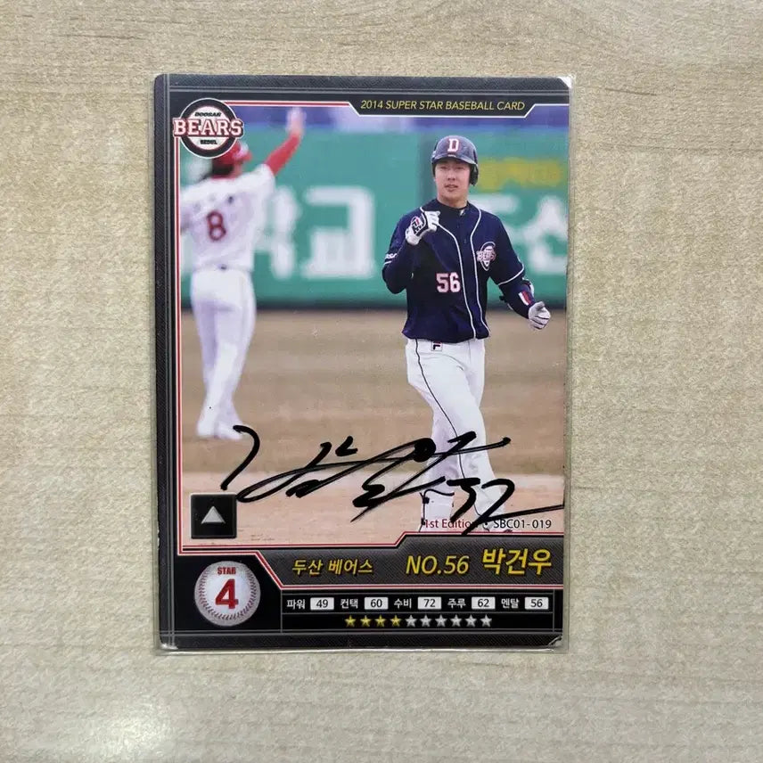[BUNJANG] Doosan Bears Park Kunwoo Autographed Baseball Card / 두산베어스 박건우 슈베카 친필 싸인 포토카드