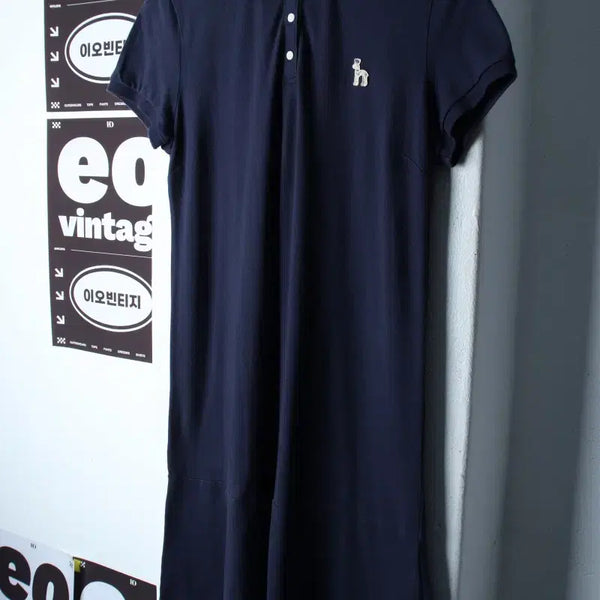 [BUNJANG] Hazzys Short Sleeve Polo T-Shirt Dress Navy / W(L) 헤지스 반팔 카라 티셔츠 원피스 드레스 네이비-H34670