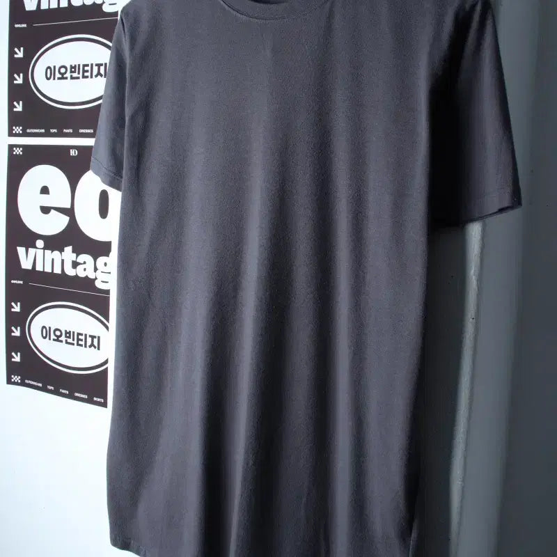 [BUNJANG] R=VB Charcoal Plain Old School T-Shirt (L-XL) / (L-XL) R=VB 알브이디 반팔 티셔츠 차콜 무지 올드스쿨-H3474