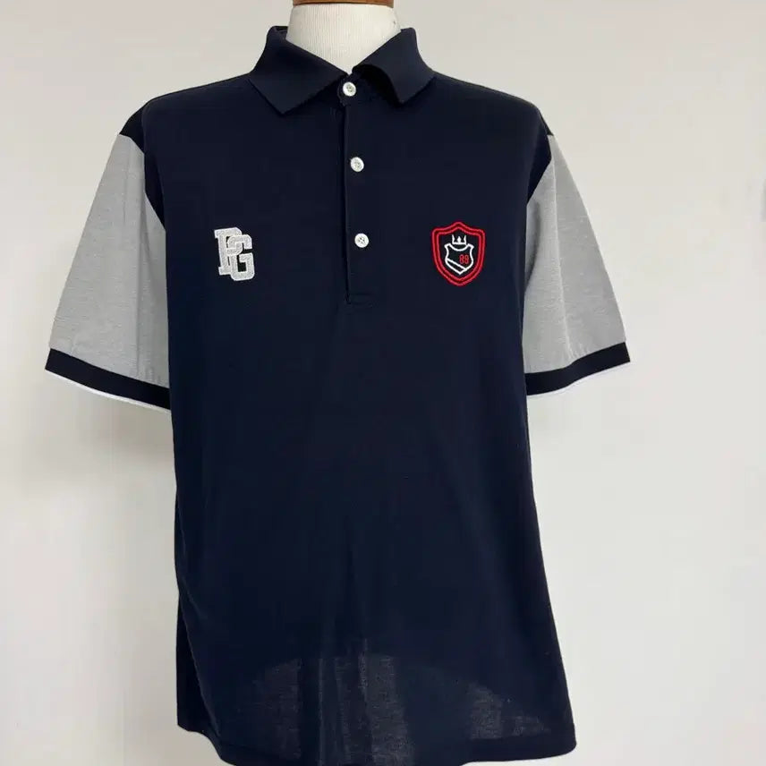 [BUNJANG] Pearly Gates Navy/Gray Color Block Polo Shirt L / 정품 PEARLY GATES 네이비/그레이 배색 카라티 L