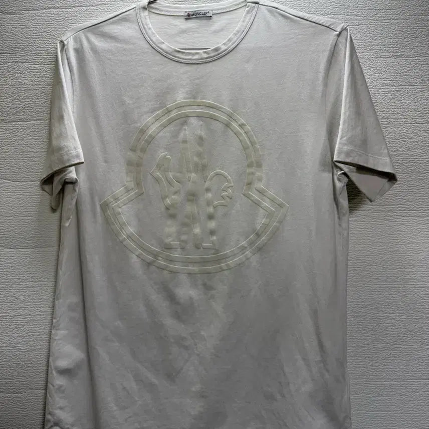 [BUNJANG] Moncler White Logo Short Sleeve T-Shirt XS / 몽클레어 반팔 티셔츠 화이트 XS(오버핏)