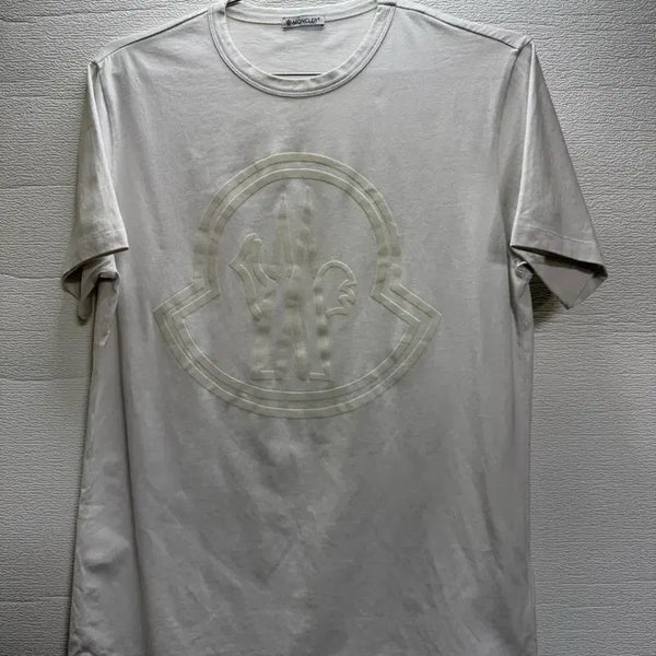 [BUNJANG] Moncler White Logo Short Sleeve T-Shirt XS / 몽클레어 반팔 티셔츠 화이트 XS(오버핏)