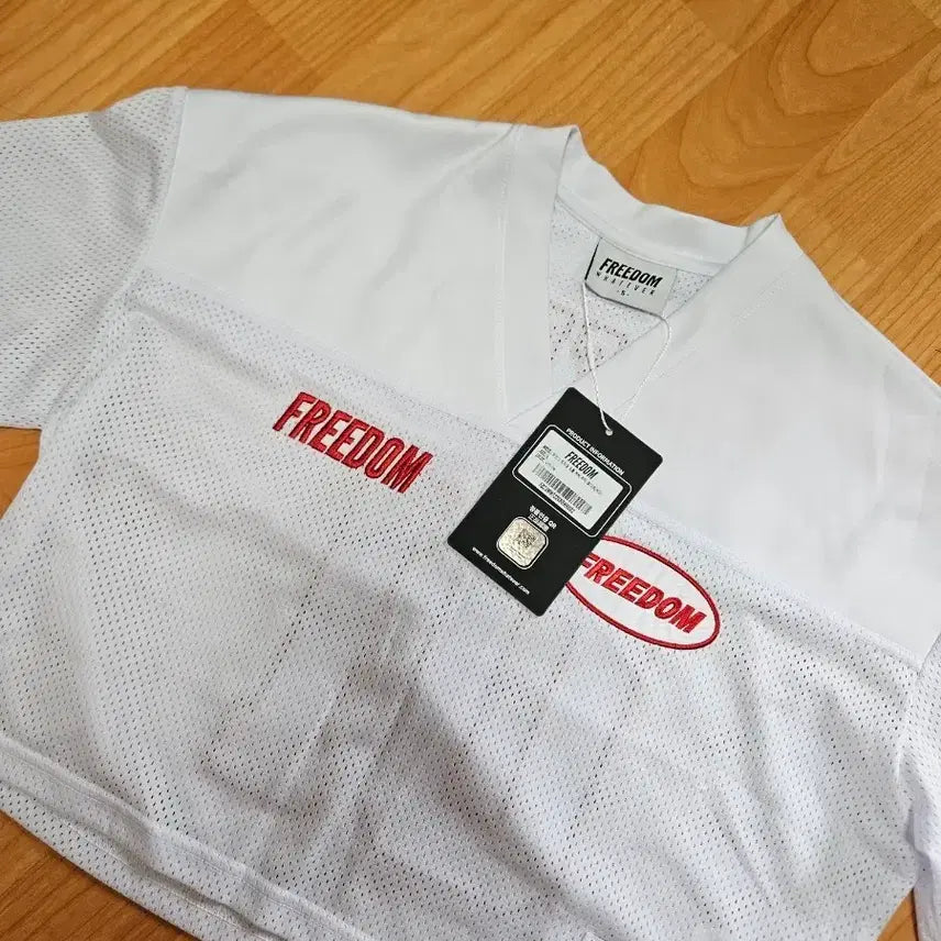 [BUNJANG] Freedom Women's Crop Rugby Jersey White S / 새상품 프리덤 우먼스 크롭 럭비 저지 화이트 S