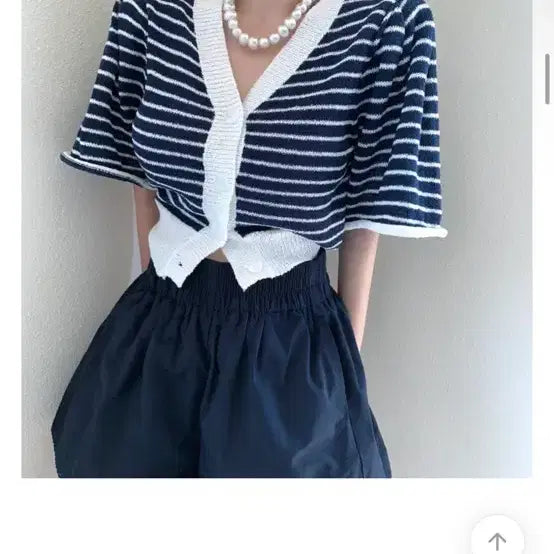 [BUNJANG] Shoulder Pad Removed Cardigan Knit Top / 새상품>어깨패드제거)가디건니트티