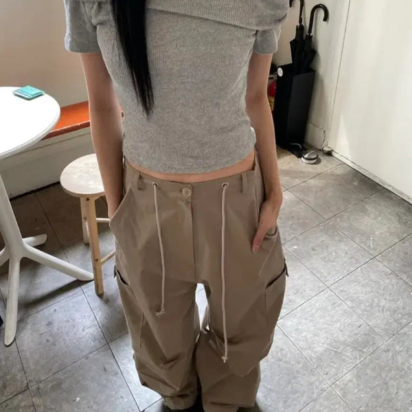 [BUNJANG] Daydoo Off-Shoulder T-Shirt (Gray) / 데이도어 오프숄더 티 (그레이)