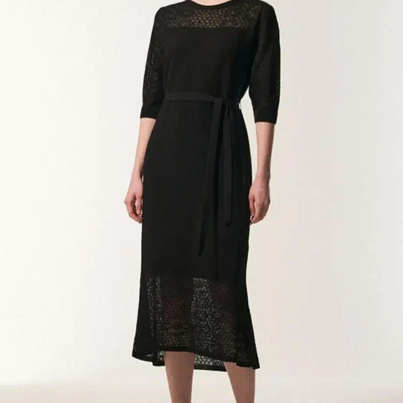 [BUNJANG] Mine Two-Way Belted Knit Dress / 마인 투웨이 벨티드 니트드레스
