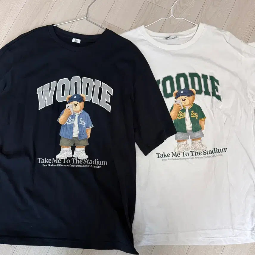 [BUNJANG] SPAO Woody Bear Graphic Long Sleeve T-Shirt / 스파오 우디 베어 그래픽 긴팔 티셔츠