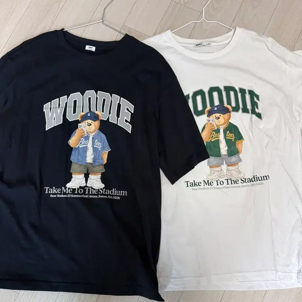 [BUNJANG] SPAO Woody Bear Graphic Long Sleeve T-Shirt / 스파오 우디 베어 그래픽 긴팔 티셔츠