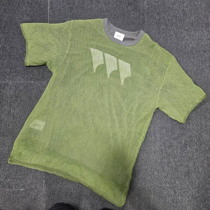 [BUNJANG] Double Taps Mesh Knit Short Sleeve T-Shirt Size 2 / 더블 탭스 매쉬 니트 반팔 2 사이즈