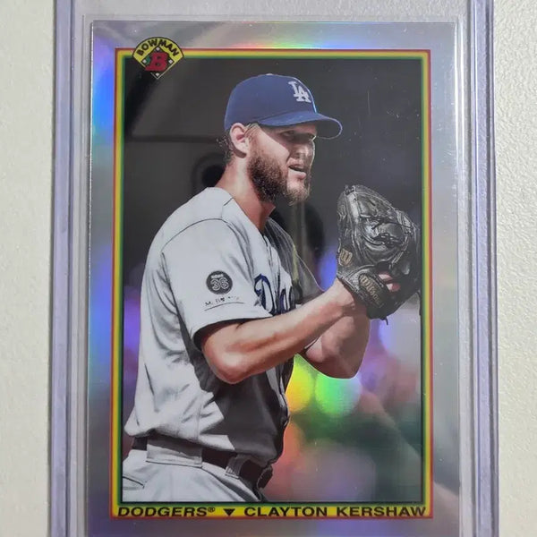 [BUNJANG] 2020 Bowman Chrome Clayton Kershaw Refractor Card / 2020 mlb 바우만 크롬 클레이튼 커쇼 리플렉터 카드 la다저스