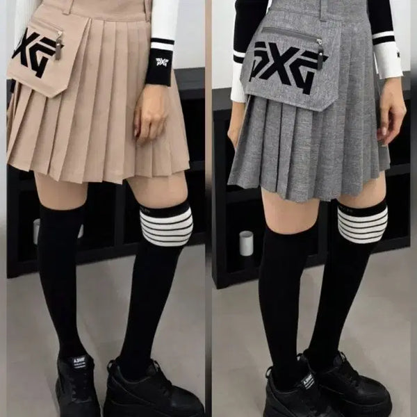 [BUNJANG] Women's Golf Big Pocket Pleated Skirt / 여성 골프 빅 포켓 플리츠 스커트