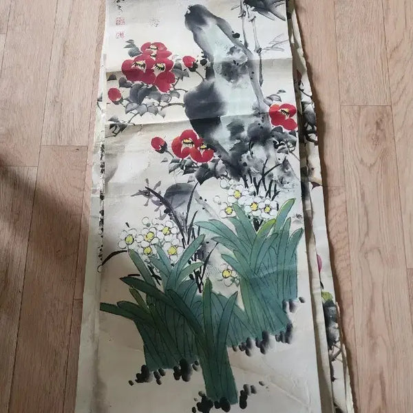 [BUNJANG] Korean Traditional Folding Screen, 8 Panels, Oriental Painting / 근대사 동양화 병풍 8점그림