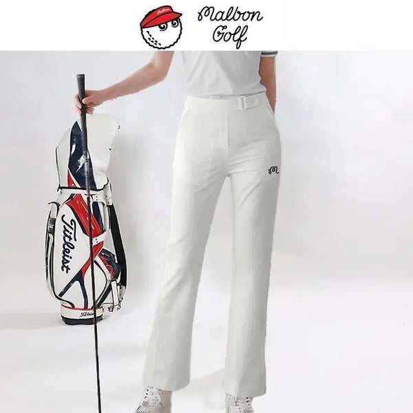 [BUNJANG] Malbon Women's Side Slit Semi-Bootcut Pants / 말본 여성 트임 세미부츠팬츠