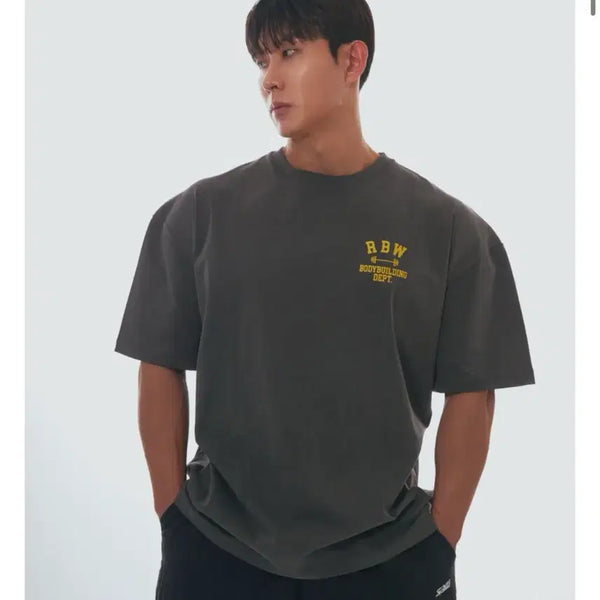 [BUNJANG] RBW Bodybuilding T-Shirt Gray / RBW 보디빌딩 반팔 티셔츠 그레이(100~110)