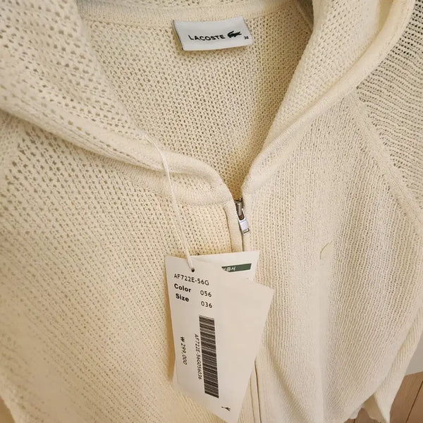 [BUNJANG] Lacoste Women's Summer Hooded Knit Zip-Up / (새상품) 라코스테 여성 후드 썸머 후드집업 (니트)