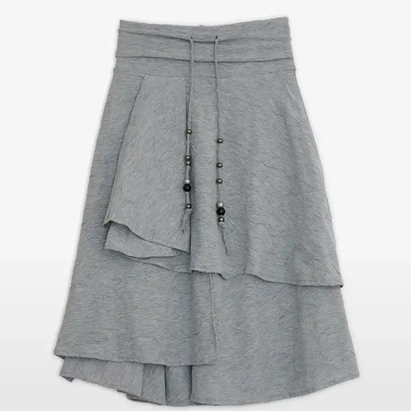 [BUNJANG] Hug Your Skin Star Flared Midi Skirt (Gray) / 허그유어스킨 스타 플레어드 미디 스커트(그레이)