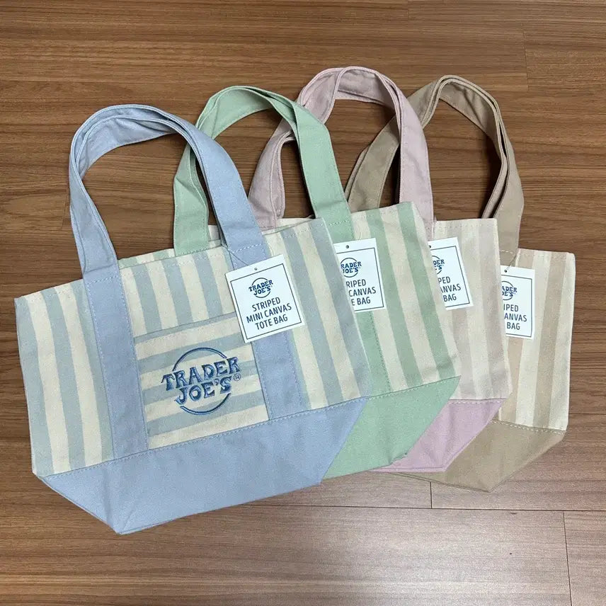 [BUNJANG] Trader Joe's Limited Edition Stripe Mini Eco Bag (4 Types) / 트레이더조 한정판 스트라이프 미니 에코백 4종