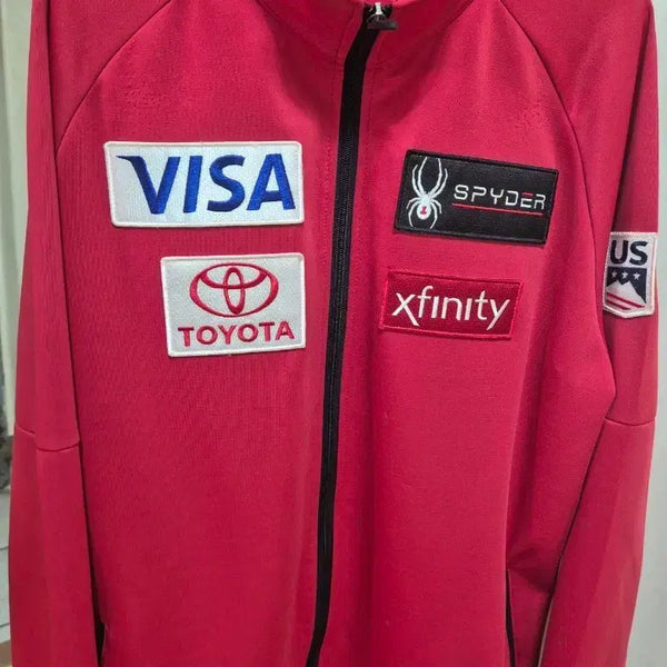 [BUNJANG] Spider Toyota Xfinity Zip-Up Jacket Red XL / 스파이더 비자 토요타 Xfinity 집업 자켓 레드 XL