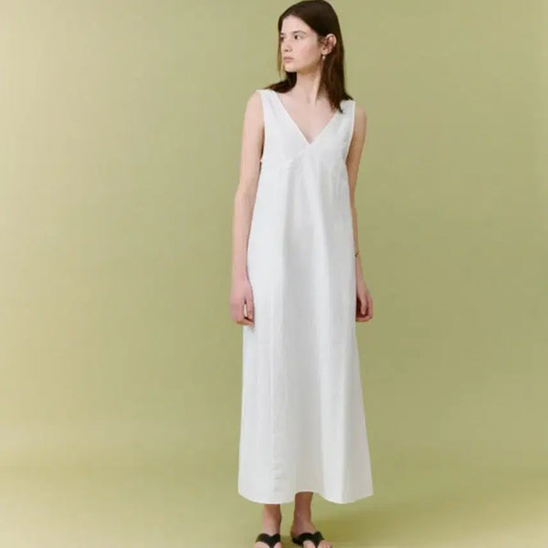 [BUNJANG] The Lille V-Neck White Dress / 더릴 the lille 브이넥 화이트 원피스 55-66사이즈 새상품