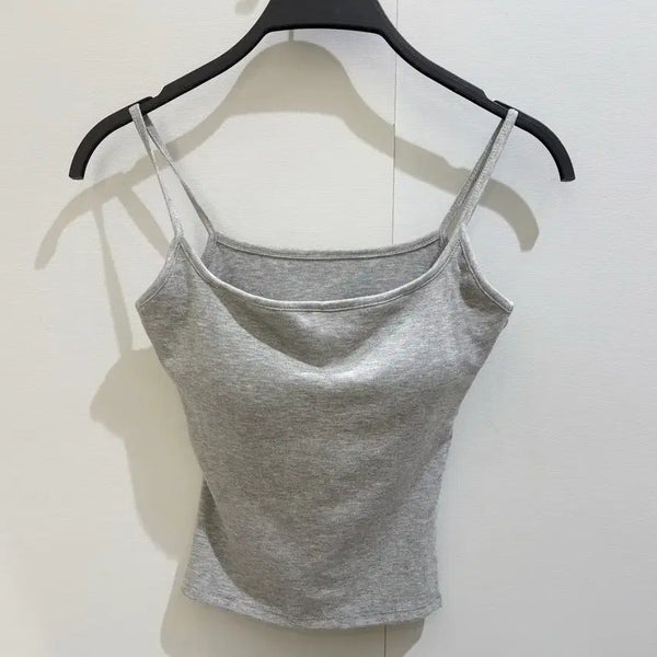 [BUNJANG] Built-in Bra U-Neck Sleeveless Top / 캡내장 나시 새상품 유넥 슬리브리스 부유방커버 무료배송