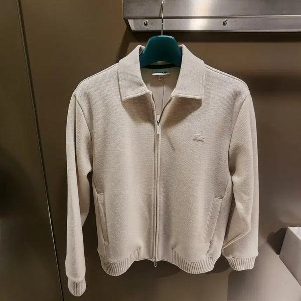 [BUNJANG] Lacoste Men's Collar Sweat Jumper / (새상품) 라코스테 남성 카라 스웻 점퍼 (집업) (가디건)