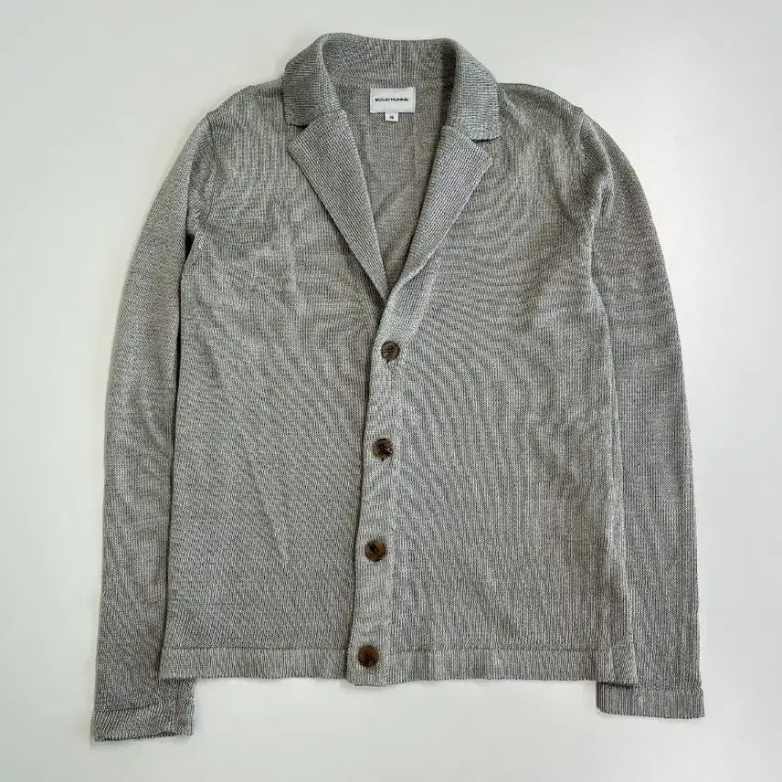 [BUNJANG] Solid Homme Grey Knit Cardigan / [정품] 솔리드옴므 그레이 니트 가디건