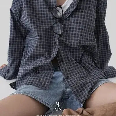 [BUNJANG] Autumn Boy Check Shirt / 어텀 보이 체크 셔츠
