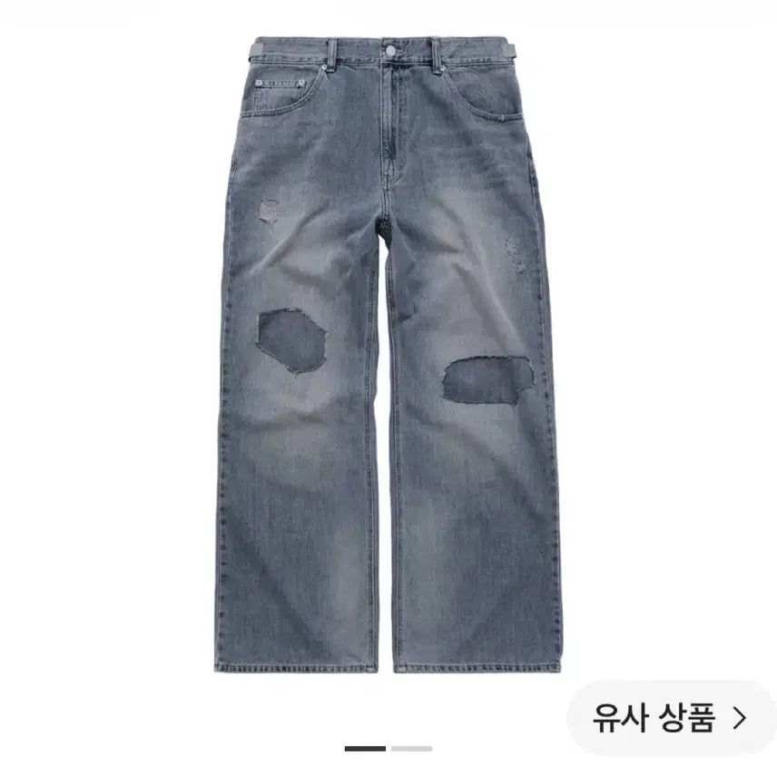 [BUNJANG] Polierter Goshima Denim Pants Vintage Blue / (3) 폴리테루 고시마 데님 팬츠 니 패치 1.2v 빈티지 블루