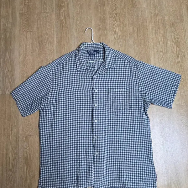 [BUNJANG] Polo Ralph Lauren Linen Check Short Sleeve Shirt XL / 폴로 랄프로렌 체크 반팔 셔츠 XL