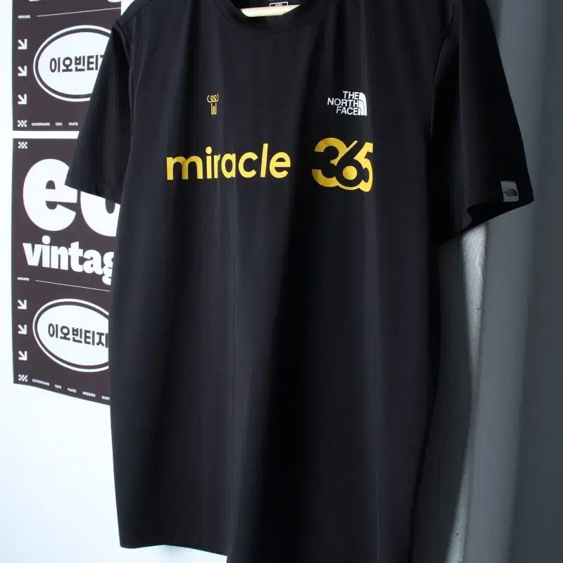 [BUNJANG] The North Face Functional Short Sleeve T-Shirt - Black / (M-L) 노스페이스 반팔 티셔츠 기능성 블랙 런닝 러닝-H34829