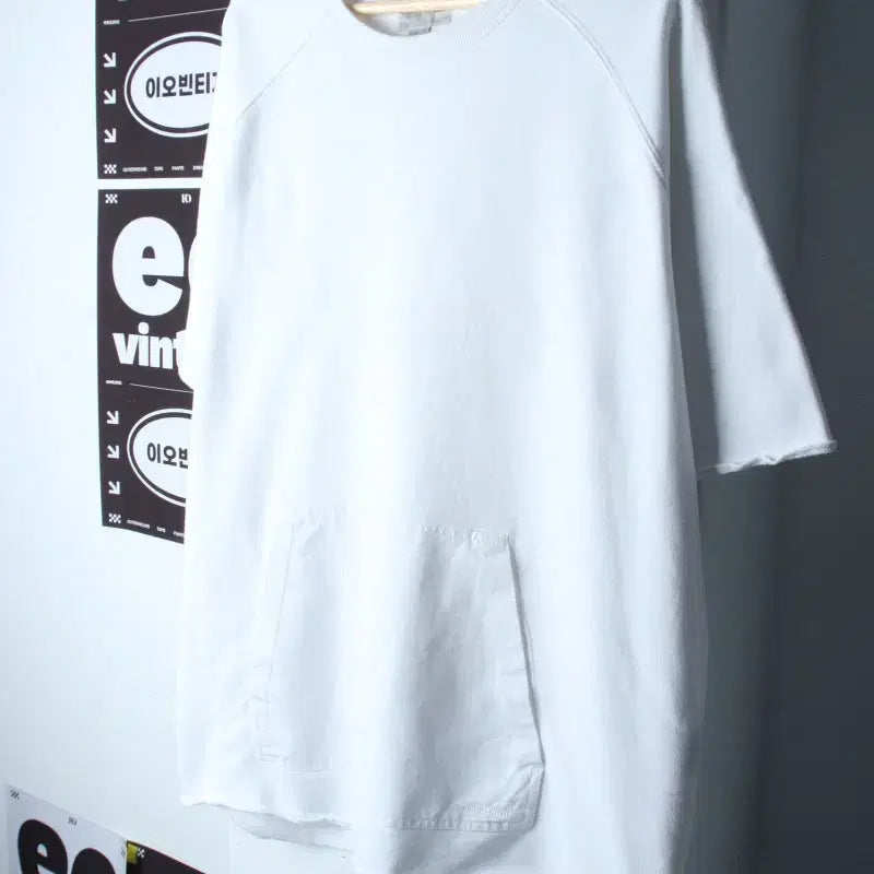 [BUNJANG] Gramicci Oversized Pocket T-Shirt White / (L-2XL) 그라미치 반팔 티셔츠 빅사이즈 포켓 스웻 화이트-H3483