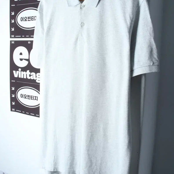 [BUNJANG] Giordano XL-2XL Melange Collar T-Shirt (Big Size) / (XL-2XL) 지오다노 반팔 카라 티셔츠 빅사이즈 멜란지-H34834
