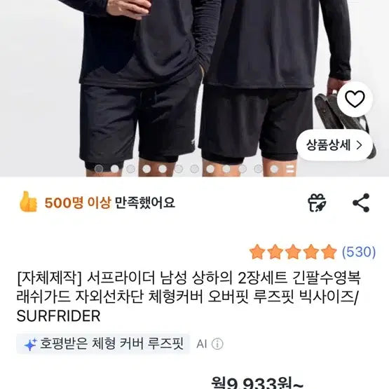[BUNJANG] Surfrider Men's Swim Trunks Black XXXL / 남자수영복 반바지 XXL