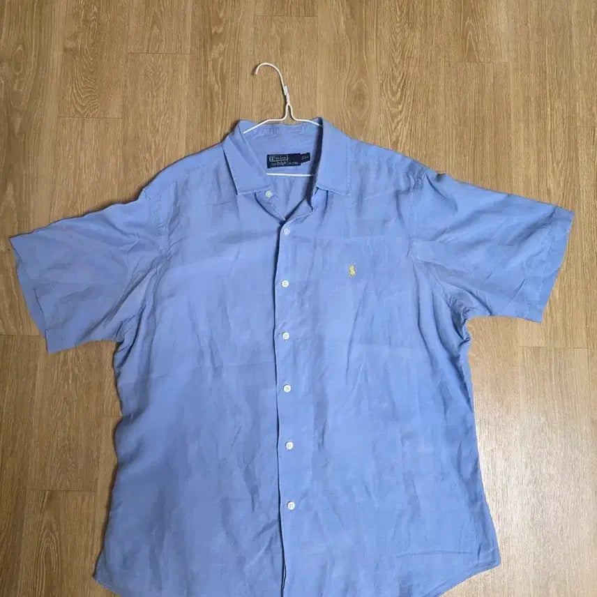 [BUNJANG] Polo Ralph Lauren Linen Short Sleeve Shirt XL / 폴로 랄프로렌 반팔 셔츠 하늘색 XL