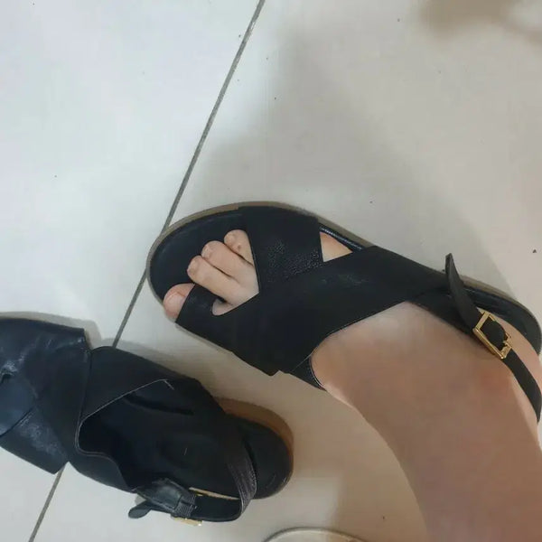 [BUNJANG] Genuine Leather Handmade Sandals (230-235) / 리얼 가죽 수제화 샌들 230-235