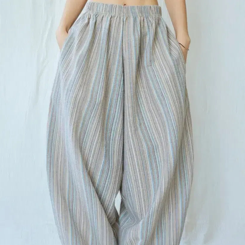 [BUNJANG] MARE'S BITE White Wood Grain Pants / 맑음복 흰나이테 바지